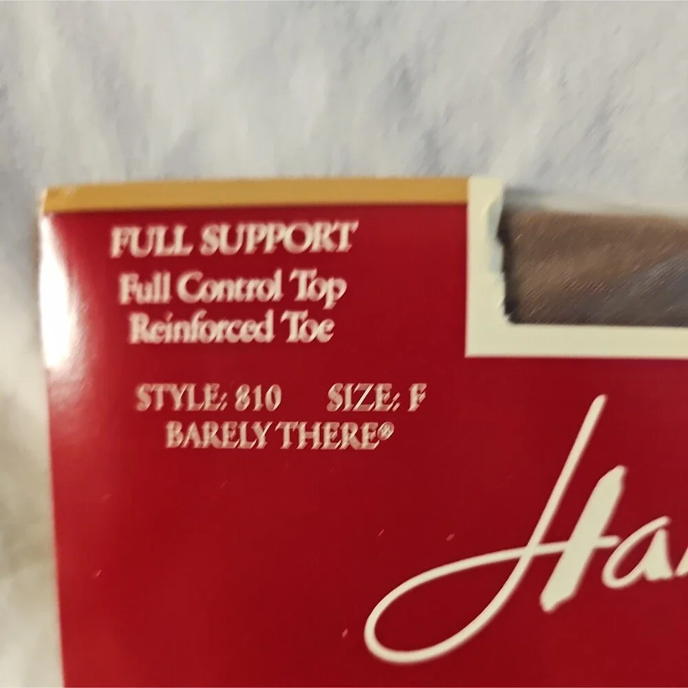 Vintage Hanes Alive Full Support Control Top Reinforced Toe Size F Barely There